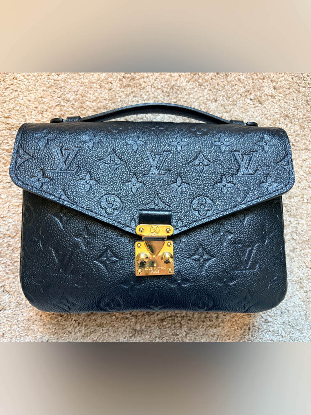 Louis Vuitton Black Monogram Empreinte Pochette Metis - Picture 1 of 10